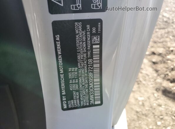 3MW33CM09S8F72108 2025 BMW OTHER White ძრავის განყოფილების ხედი