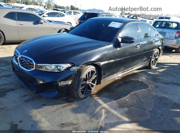3MW49FS06R8E72145 2024 BMW M3 Black წინა მარცხენა ხედი სამი მეოთხედიდან