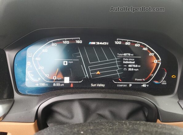 3MW5U7J06N8C45655 2022 BMW M3 Черный Вид щитка приборов