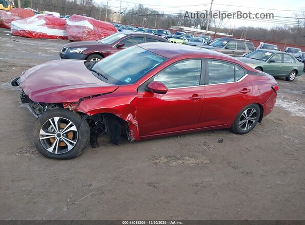 3N1AB8CV0MY207510 2021 NISSAN SENTRA Красный Вид задней части салона
