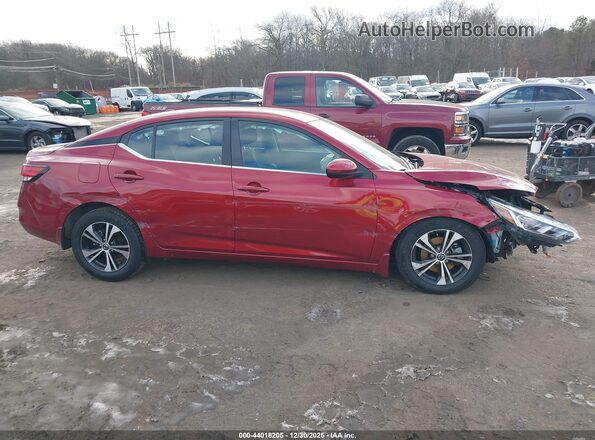 3N1AB8CV0MY207510 2021 NISSAN SENTRA Красный Вид щитка приборов