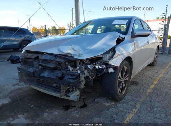 3N1AB8CV1MY293586 2021 NISSAN SENTRA Серебряный Вид спереди