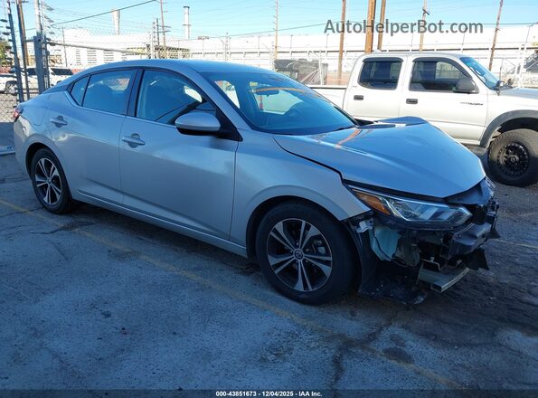 3N1AB8CV1MY293586 2021 NISSAN SENTRA Серебряный Передняя правая четверть