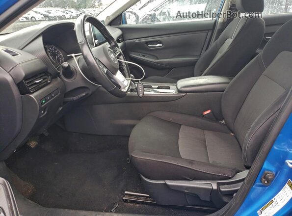 3N1AB8CV1MY305512 2021 NISSAN SENTRA Синий Вид салона спереди