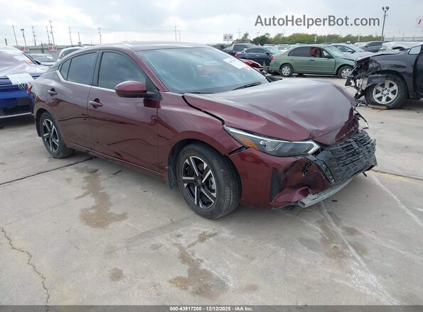 3N1AB8CV9RY376836 2024 NISSAN SENTRA Burgundy წინა მარჯვენა
