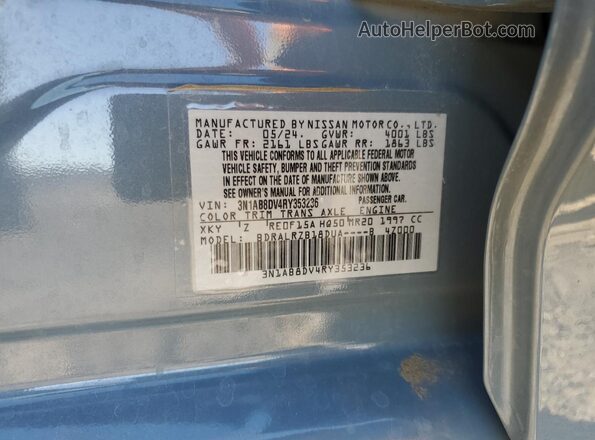 3N1AB8DV4RY353236 2024 NISSAN SENTRA Silver ძრავის განყოფილების ხედი
