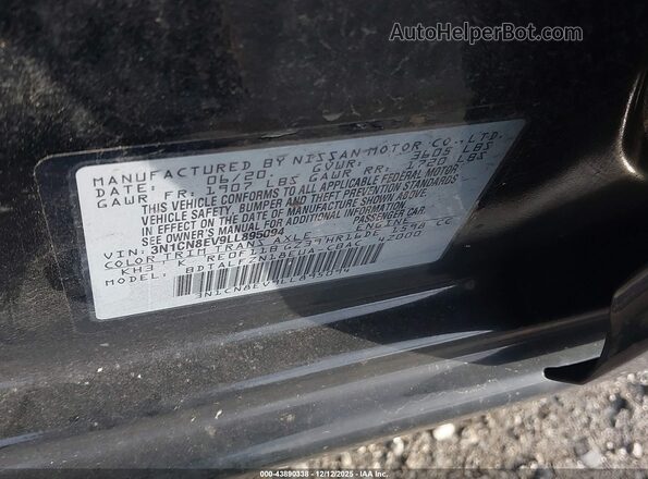 3N1CN8EV9LL895094 2020 NISSAN VERSA Black Vista del compartimento del motor