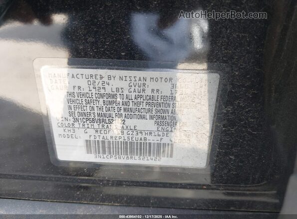 3N1CP5BV8RL521422 2024 NISSAN KICKS Black Widok komory silnika