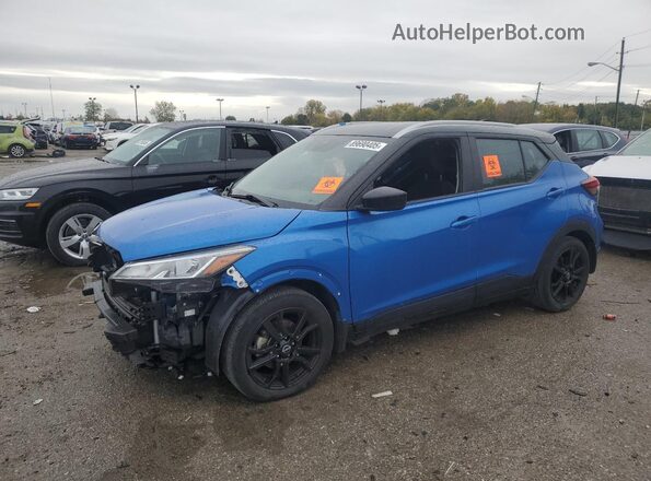 3N1CP5CV6PL503044 2023 NISSAN KICKS Blue Առջևի ձախ երեք քառորդ տեսարան