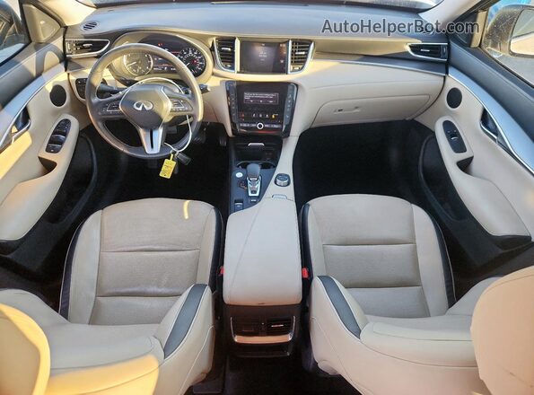 3PCAJ5BAXNF110681 2022 INFINITI QX50 White Dashboard view
