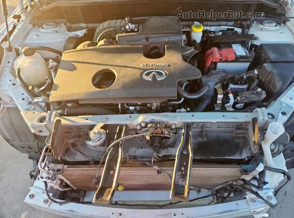 3PCAJ5BAXNF110681 2022 INFINITI QX50 White Engine compartment view