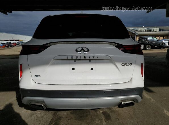 3PCAJ5BB1RF105769 2024 INFINITI QX50 White Widok z tyłu