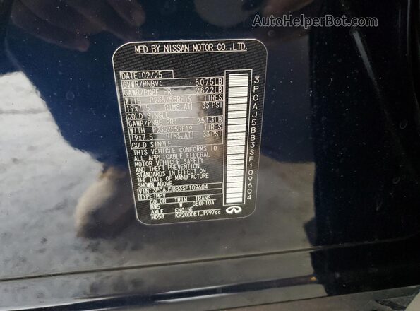 3PCAJ5BB3SF109604 2025 INFINITI QX50 Blue Vista del compartimento del motor