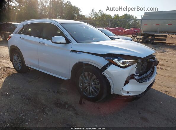 3PCAJ5BBXSF108210 2025 INFINITI QX50 White Передня права чверть