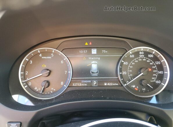 3PCAJ5CA8NF116459 2022 INFINITI QX50 White Սարքավորումների վահանակի տեսք