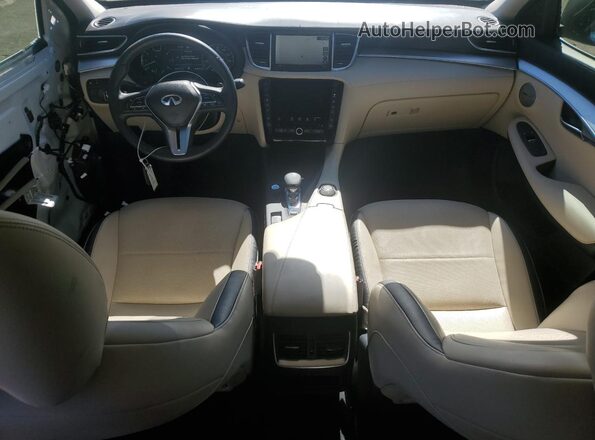 3PCAJ5CA8NF116459 2022 INFINITI QX50 White Առջևի վահանակի տեսք