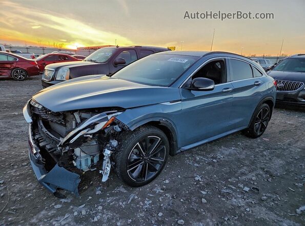 3PCAJ5J30NF103452 2022 INFINITI QX55 Синий Передняя левая четверть