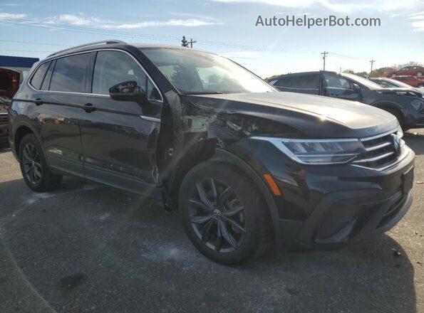 3VV3B7AX2NM138981 2022 VOLKSWAGEN TIGUAN Черный Передняя правая четверть