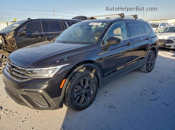 3VV3B7AX7NM070547 2022 VOLKSWAGEN TIGUAN Черный Передняя левая четверть