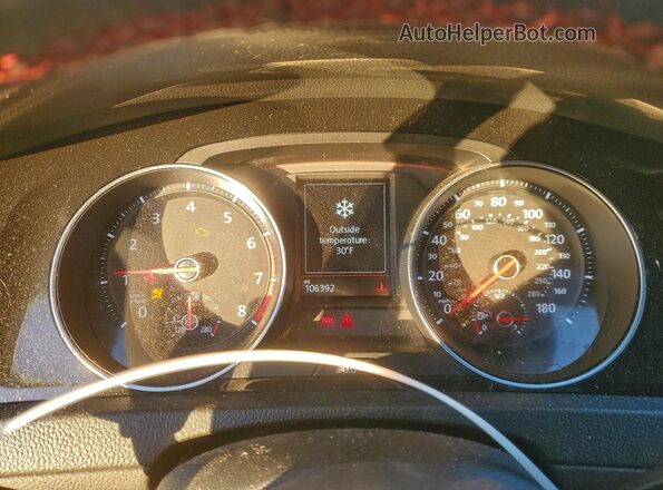 3VW547AU1JM294167 2018 VOLKSWAGEN GTI White Instrument cluster view