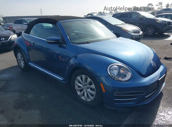 3VW5DAAT0JM515018 2018 VOLKSWAGEN BEETLE Blue Delantero derecho