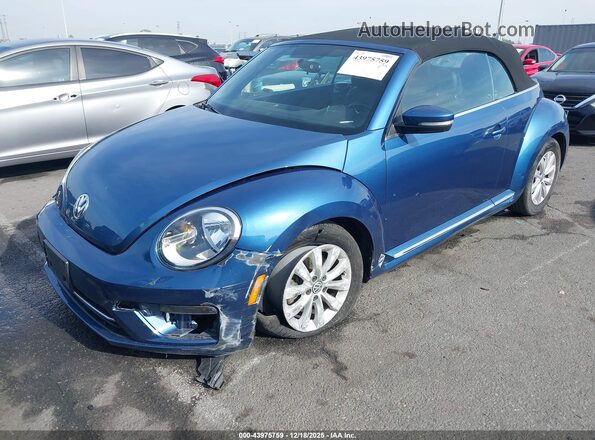 3VW5DAAT0JM515018 2018 VOLKSWAGEN BEETLE Blue Vista tres cuartos delantera izquierda