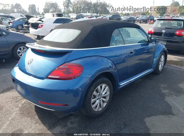 3VW5DAAT0JM515018 2018 VOLKSWAGEN BEETLE Blue Trasero derecho
