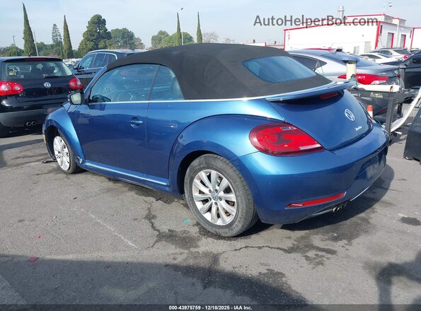 3VW5DAAT0JM515018 2018 VOLKSWAGEN BEETLE Blue Trasero izquierdo
