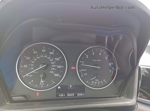 WBXHT3C3XGP880243 2016 BMW X1 White Вид щитка приладів
