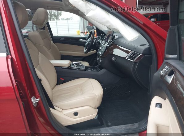 4JGDF6EE5HA963761 2017 MERCEDES-BENZ GLS 450 Красный Вид салона спереди