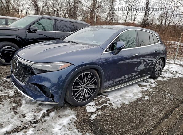 4JGDM2EB1PA029678 2023 MERCEDES-BENZ EQS Синий Передняя левая четверть