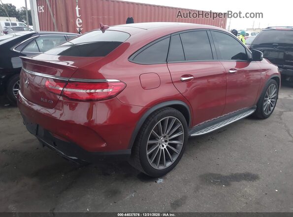 4JGED6EB0KA142137 2019 MERCEDES-BENZ AMG GLE 43 COUPE Burgundy Trasero derecho