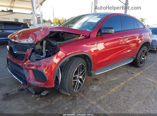 4JGED6EB7GA035948 2016 MERCEDES-BENZ GLE 450 AMG COUPE Red Передня ліва чверть