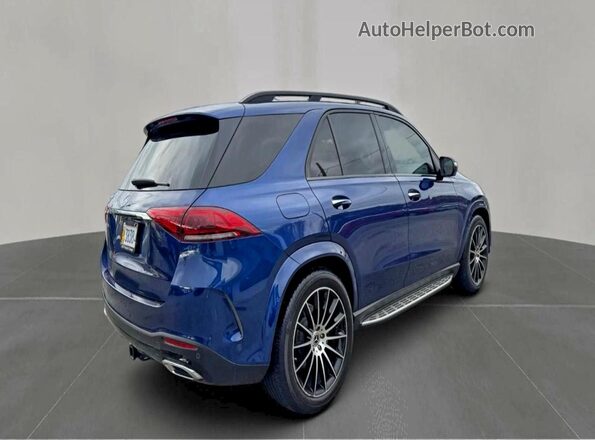 4JGFB4JB3MA405325 2021 MERCEDES-BENZ GLE Синий Передняя правая четверть