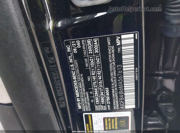 4JGFB4JB6MA567613 2021 MERCEDES-BENZ GLE 350 Black Engine compartment view
