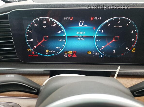 4JGFB4KB2LA085413 2020 MERCEDES-BENZ GLE Зеленый Вид щитка приборов