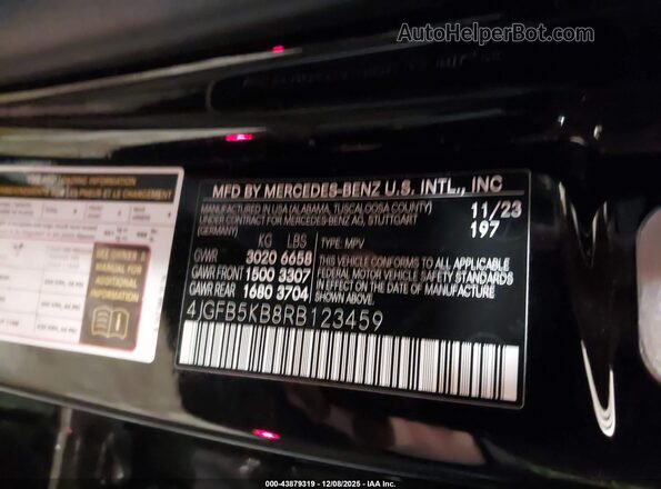 4JGFB5KB8RB123459 2024 MERCEDES-BENZ GLE 450 Black Vista del compartimento del motor
