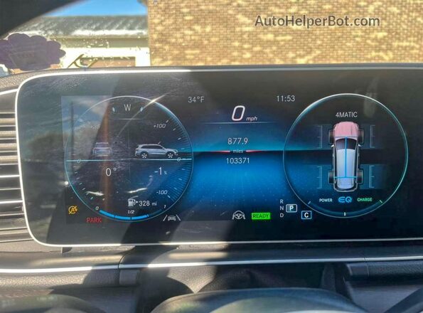 4JGFF5KE8MA324663 2021 MERCEDES-BENZ GLS Черный Вид щитка приборов