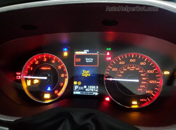 4S3GKAM69N3607744 2022 SUBARU IMPREZA Red Widok zestawu wskaźników