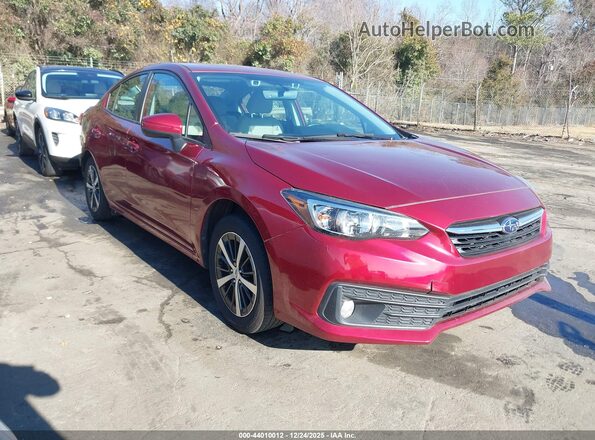 4S3GKAV64M3602125 2021 SUBARU IMPREZA Красный Передняя правая четверть