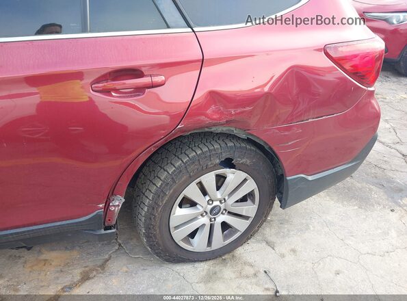 4S4BSAFC2J3368296 2018 SUBARU OUTBACK Красный Вид спереди