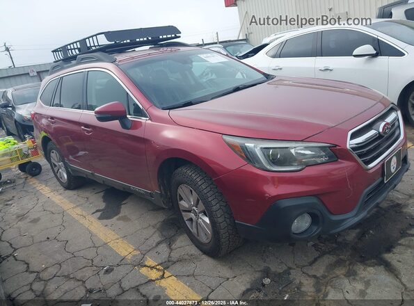 4S4BSAFC2J3368296 2018 SUBARU OUTBACK Красный Передняя правая четверть