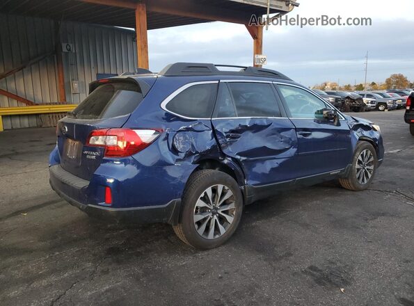 4S4BSANC9G3316545 2016 SUBARU OUTBACK Синий Задняя правая четверть