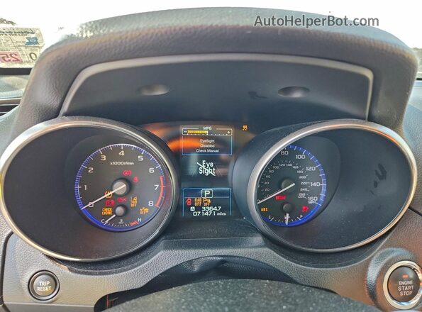 4S4BSENC7K3383872 2019 SUBARU OUTBACK Белый Вид щитка приборов
