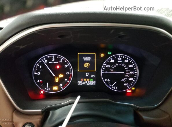 4S4BTAPC1L3101245 2020 SUBARU OUTBACK Черный Вид щитка приборов