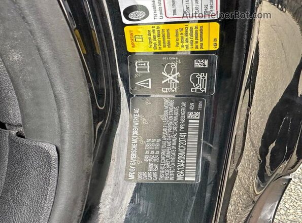 WBA13AR09MCF20741 2021 BMW M4 Black Widok tylnych siedzeń