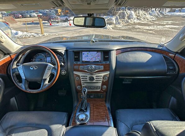 JN8AZ2NE6J9193430 2018 INFINITI QX80 Черный Вид салона спереди
