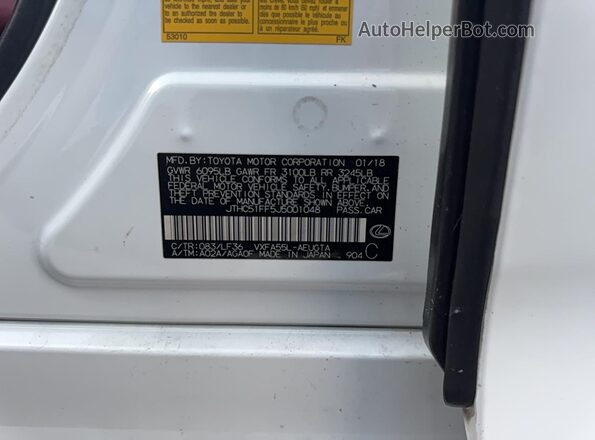 JTHC51FF5J5001048 2018 LEXUS LS Белый Вид задней части салона