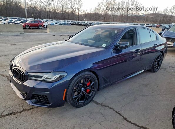 WBA13BK05NCJ60379 2022 BMW M5 Синий Задняя левая четверть