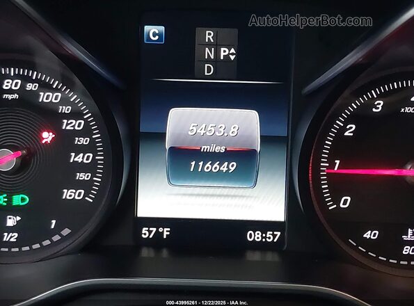 55SWF4JB0GU157988 2016 MERCEDES-BENZ C-CLASS Gray Вид задніх сидінь